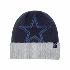 Dallas Cowboys New Era Youth Oversize Cuffed Knit Hat - Navy Hats