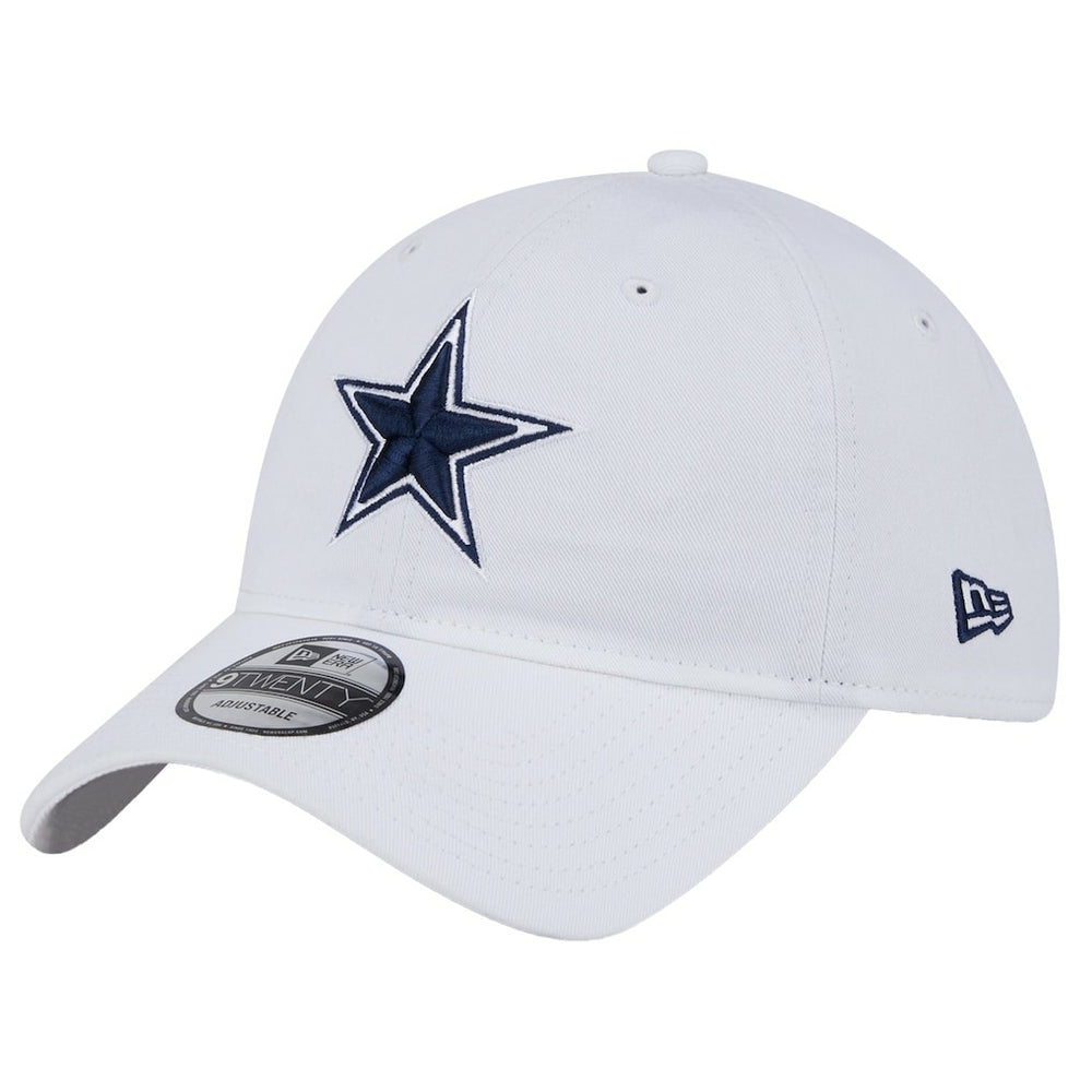 Dallas Cowboys New Era Main 9TWENTY Adjustable Hat - White Hats