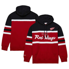Detroit Red Wings Mitchell & Ness Head Coach Pullover Hoodie - Red/Black | US 201112913