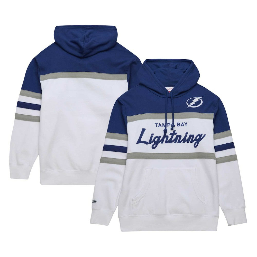 Tampa Bay Lightning Mitchell & Ness Head Coach Pullover Hoodie - White/Blue | US 201112922