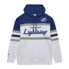 Tampa Bay Lightning Mitchell & Ness Head Coach Pullover Hoodie - White/Blue | US 201112922