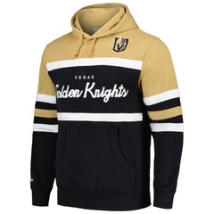 Vegas Golden Knights Mitchell & Ness Head Coach Pullover Hoodie - Black/Gold | US 201112924