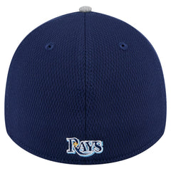Tampa Bay Rays New Era Visor Trim 39THIRTY Flex Hat - Gray/Navy Hats