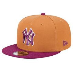 New York Yankees New Era Color Pack Two-Tone 9FIFTY Snapback Hat - Brown/Purple Hats