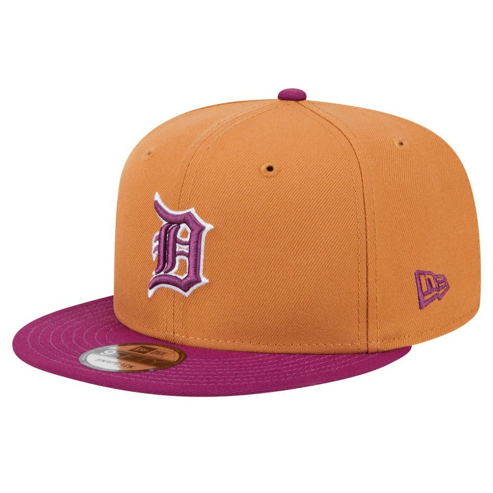 Detroit Tigers New Era Color Pack Two-Tone 9FIFTY Snapback Hat - Brown/Purple Hats
