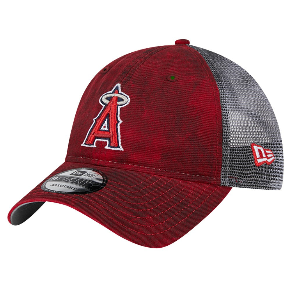 Los Angeles Angels New Era Team Slick Trucker 9TWENTY Adjustable Hat - Red Hats
