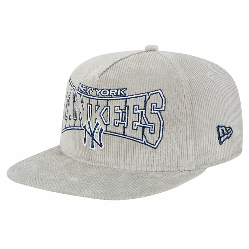 New Era New York Yankees Gray Corduroy Golfer Snapback Hat Hats