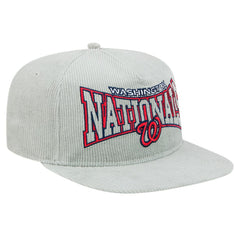 New Era Washington Nationals Gray Corduroy Golfer Snapback Hat Hats
