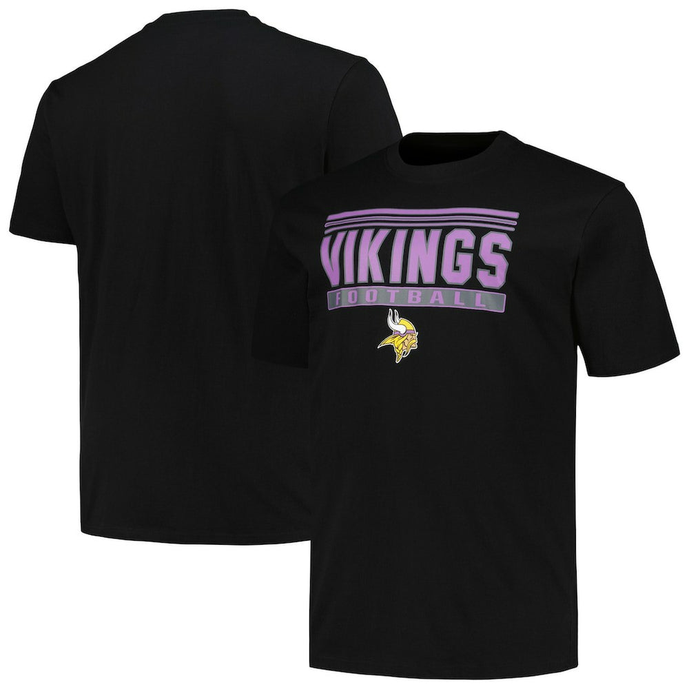 Minnesota Vikings Big & Tall Pop T-Shirt - Black T-shirts