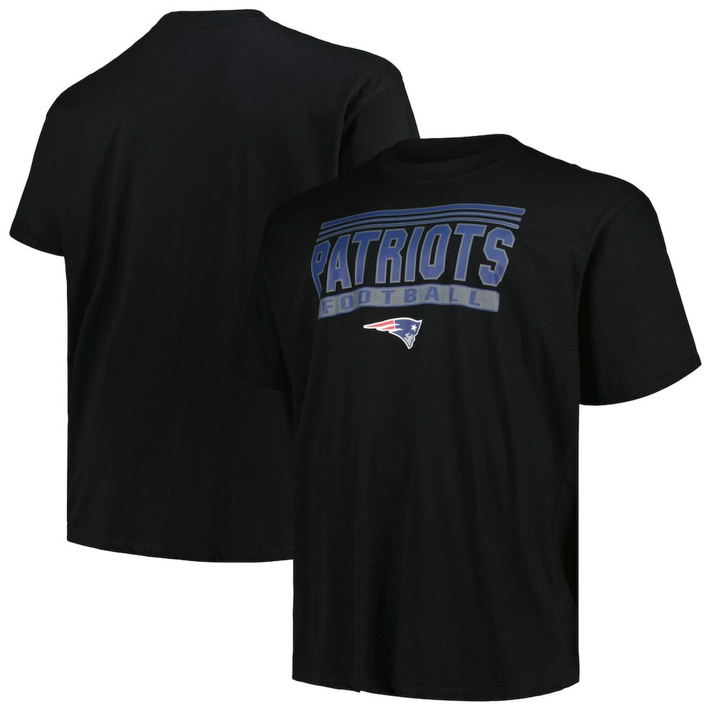 New England Patriots Big & Tall Pop T-Shirt - Black T-shirts