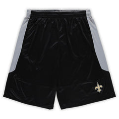 New Orleans Saints Big & Tall Team Logo Shorts - Black Shorts