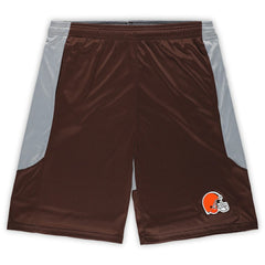 Cleveland Browns Big & Tall Team Logo Shorts - Brown Shorts