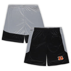 Cincinnati Bengals Big & Tall Team Logo Shorts - Black Shorts