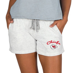 Kansas City Chiefs Concepts Sport Women's Mainstream Terry Lounge Shorts - Oatmeal Shorts