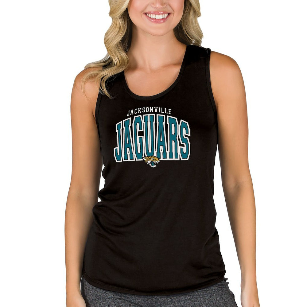 Jacksonville Jaguars Concepts Sport Women's Marathon Racer Back Tank Top - Black Tops