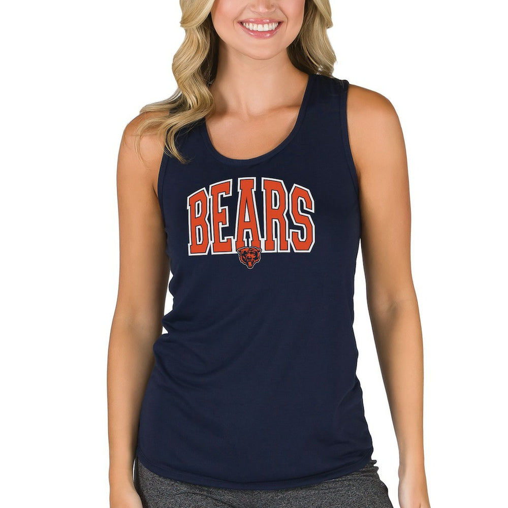 Chicago Bears Concepts Sport Women's Marathon Racer Back Tank Top - Navy Tops