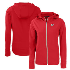 Kansas City Chiefs Cutter & Buck Women's Primary Mark Daybreak Eco Recycled Full-Zip Hoodie - Red Hoodies