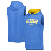 Los Angeles Chargers MSX by Michael Strahan Captain Sleeveless Hoodie T-Shirt - Powder Blue Hoodies