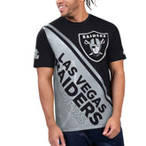 Las Vegas Raiders Starter Finish Line Extreme Graphic T-Shirt - Black/Silver T-shirts