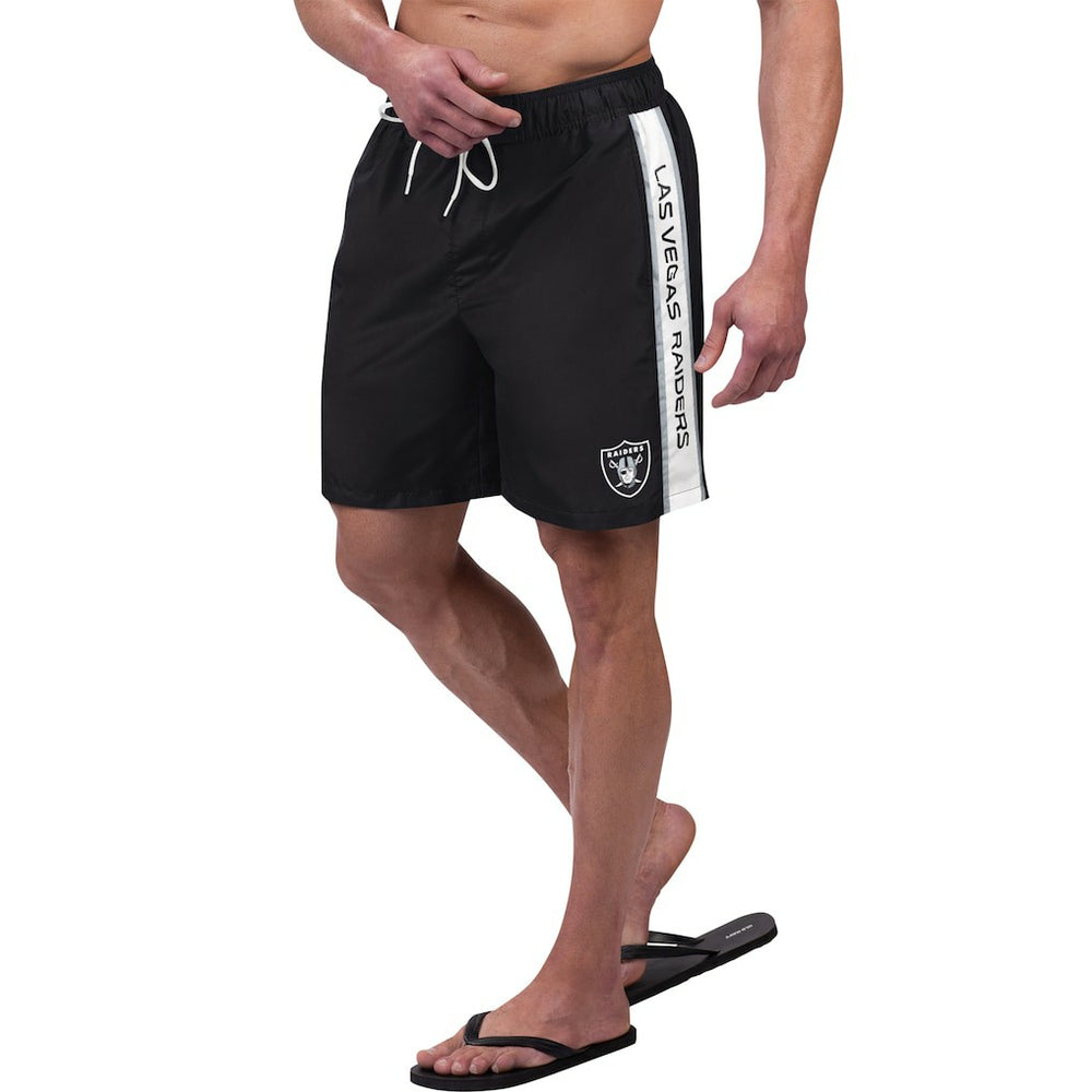 Las Vegas Raiders G-III Sports by Carl Banks Streamline Volley Swim Shorts - Black Shorts