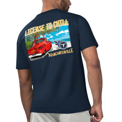 Tennessee Titans Margaritaville Licensed to Chill T-Shirt - Navy T-shirts