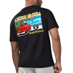 Las Vegas Raiders Margaritaville Licensed to Chill T-Shirt - Black T-shirts