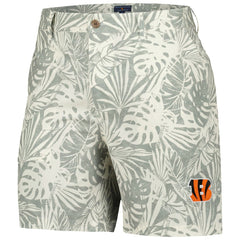 Cincinnati Bengals Margaritaville Sandwashed Monstera Print Amphib Shorts - Gray Shorts