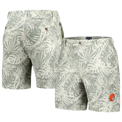 Cleveland Browns Margaritaville Sandwashed Monstera Print Amphib Shorts - Gray Shorts