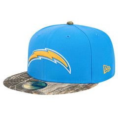 New Era Los Angeles Chargers Powder Blue Active Two-Tone Camo 59FIFTY Fitted Hat