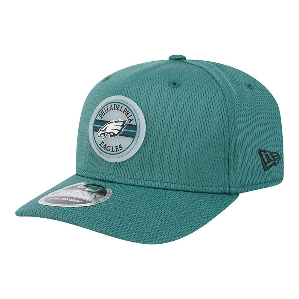 Philadelphia Eagles New Era Adventure Patched 9SEVENTY Stretch-Snap Adjustable Hat - Midnight Green Hats