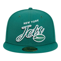 New York Jets New Era Script Sided 59FIFTY Fitted Hat - Green Hats