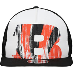 New Era Cincinnati Bengals Distressed 9FIFTY A-Frame Snapback Hat - White/Black Hats
