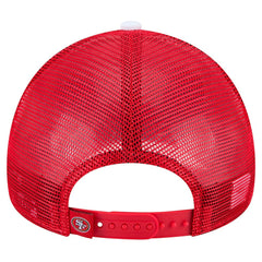 San Francisco 49ers New Era Sport Night Color Block 9FORTY A-Frame Trucker Adjustable Hat - White/Scarlet Hats