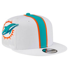 Miami Dolphins New Era Helmet 9FIFTY Snapback Hat - White Hats