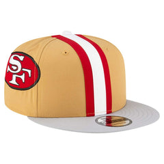 San Francisco 49ers New Era Throwback Helmet 9FIFTY Snapback Hat - Gold Hats