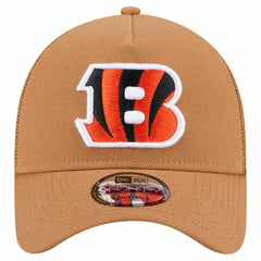 Cincinnati Bengals New Era Color Pack A-Frame Trucker 9FORTY Adjustable Hat - Brown Hats