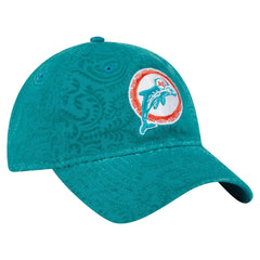 Miami Dolphins New Era Women's Throwback Flair 9TWENTY Adjustable Hat - Aqua Hats