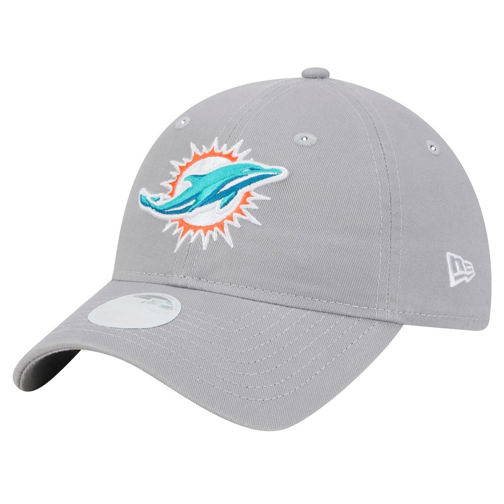 Miami Dolphins New Era Women's Main 9TWENTY Adjustable Hat - Gray Hats