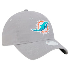 Miami Dolphins New Era Women's Main 9TWENTY Adjustable Hat - Gray Hats