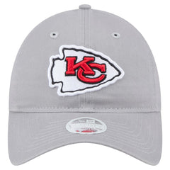 Kansas City Chiefs New Era Women's Main 9TWENTY Adjustable Hat - Gray Hats