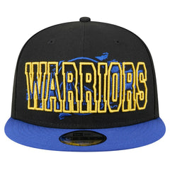 Golden State Warriors Sport Night Splatter 2-Tone 9FIFTY Snapback Hat Black/Royal - New Era