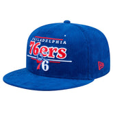 Philadelphia 76ers Throwback Display Corduroy 9FIFTY Snapback Hat Royal - New Era