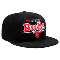 Chicago Bulls Throwback Display Corduroy 9FIFTY Snapback Hat Black - New Era