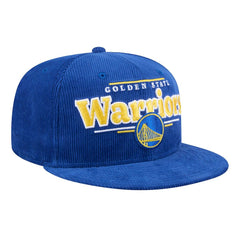 Golden State Warriors Throwback Display Corduroy 9FIFTY Snapback Hat Royal - New Era
