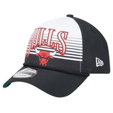 Chicago Bulls Black Throwback Gradient A-Frame 9FORTY Adjustable Hat - New Era