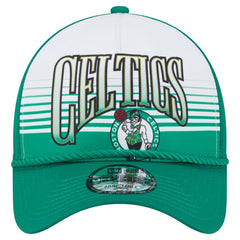 Boston Celtics Kelly Green Throwback Gradient A-Frame 9FORTY Adjustable Hat - New Era
