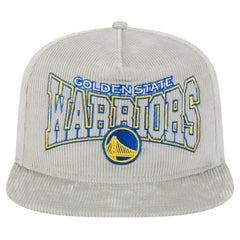 Golden State Warriors Throwback Corduroy Golfer Snapback Hat Gray - New Era