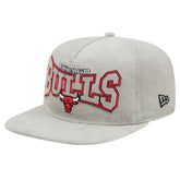 Chicago Bulls Throwback Corduroy Golfer Snapback Hat Gray - New Era