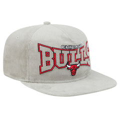 Chicago Bulls Throwback Corduroy Golfer Snapback Hat Gray - New Era