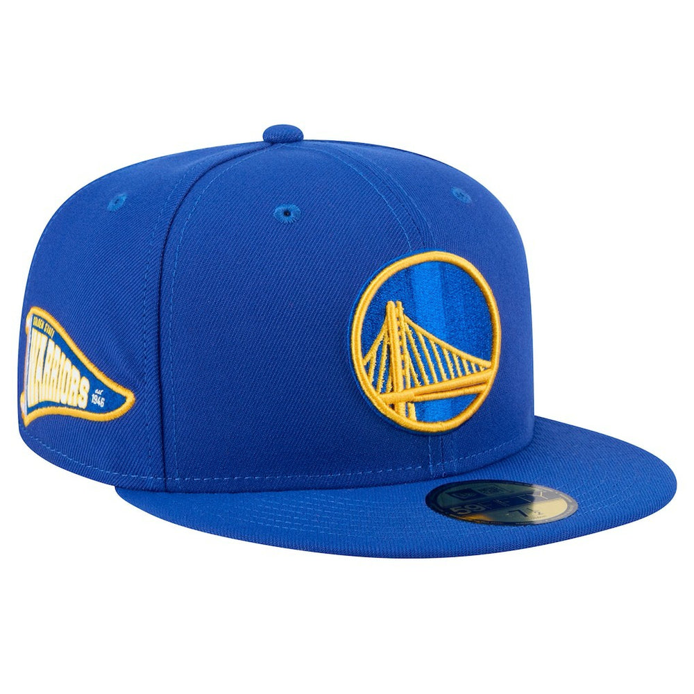 Golden State Warriors Throwback Pennant 59FIFTY Fitted Hat Royal - New Era